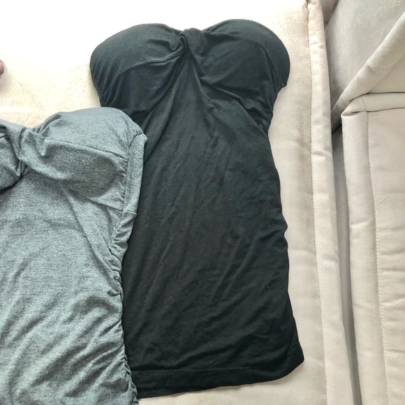 Hold for Jeni- Set of 3 Strapless Gray, Black & Brown Tops - Picture 4 of 14